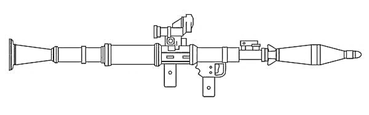 Базука с прицелом и установкой для стрельбы