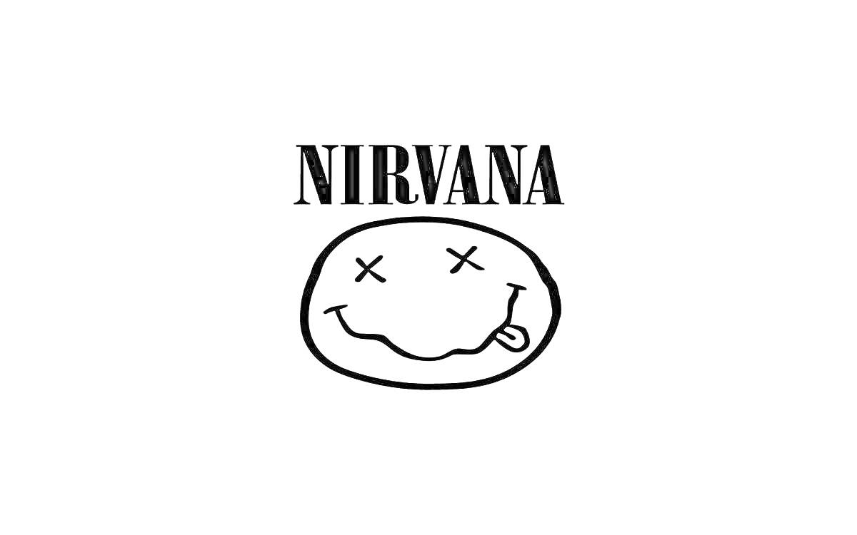 Раскраска Логотип Nirvana - надпись 