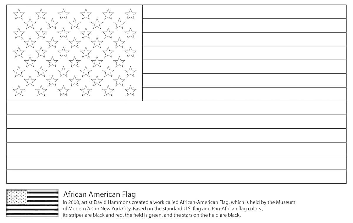 На раскраске изображено: Флаг, Америка, Звезды, Полосы, Текст, Патриотизм