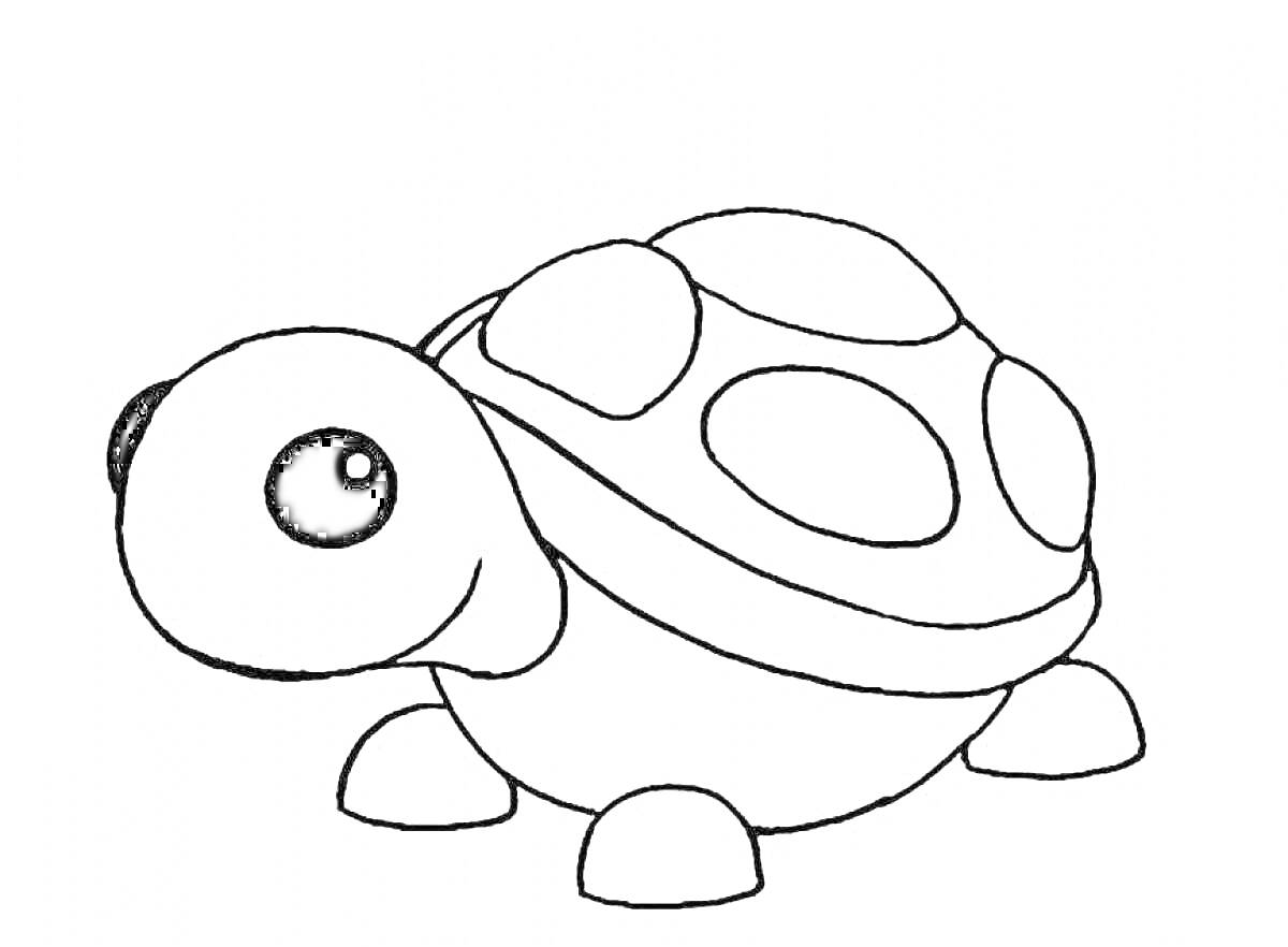 Раскраска Черепаха из игры 
