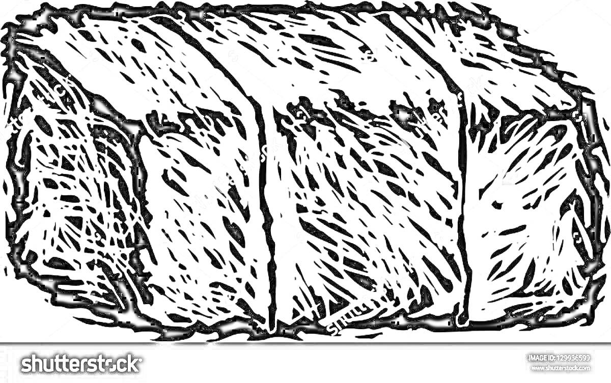 На раскраске изображено: Стог сена, Сено, Иллюстрация, Сельское хозяйство