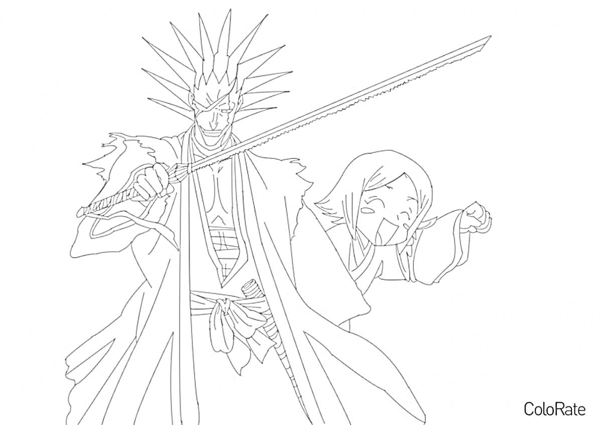 Раскраска Персонажи из аниме 