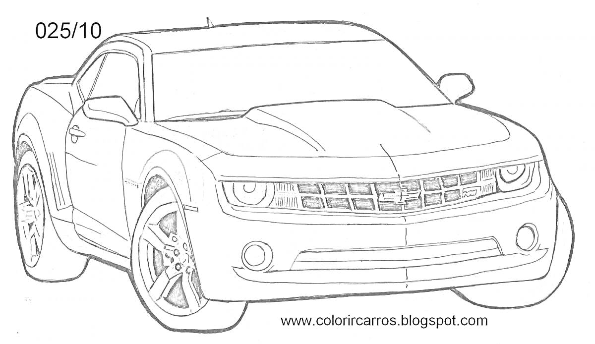 Раскраска Спортивный автомобиль