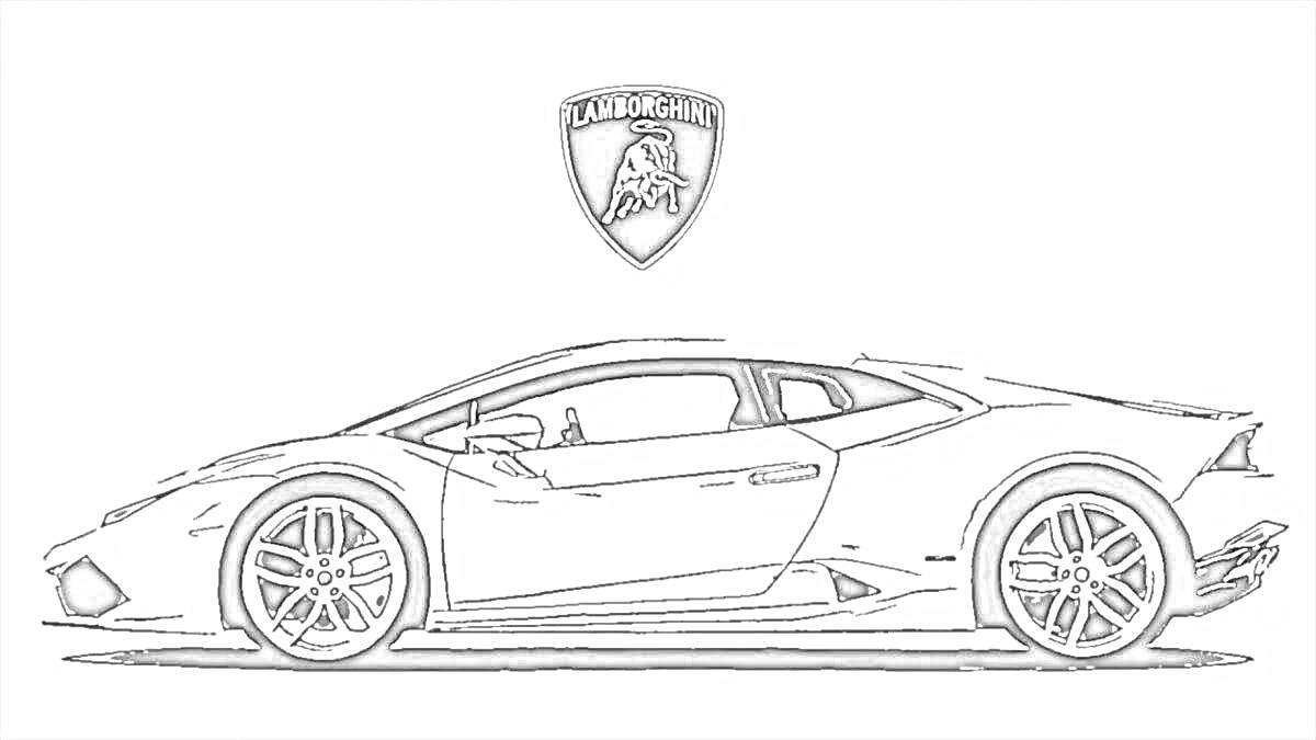 Lamborghini Huracan с логотипом