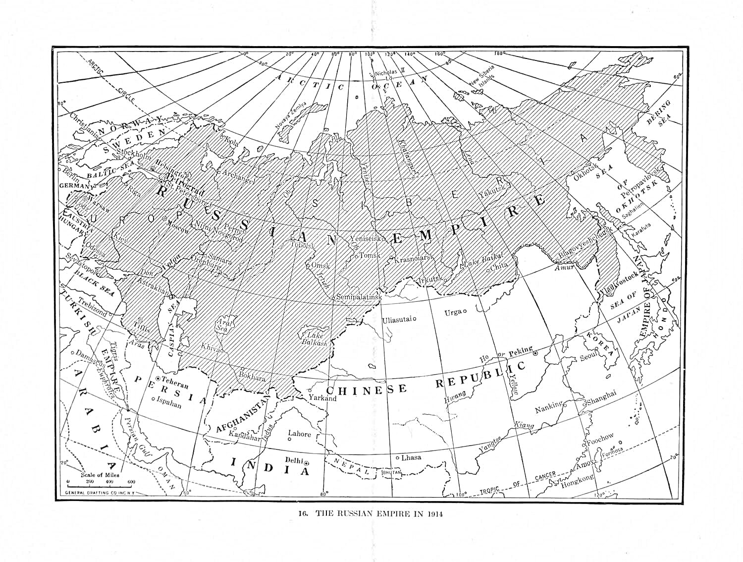 На раскраске изображено: Карта, Российская империя, Индия, Историческая карта, Азия