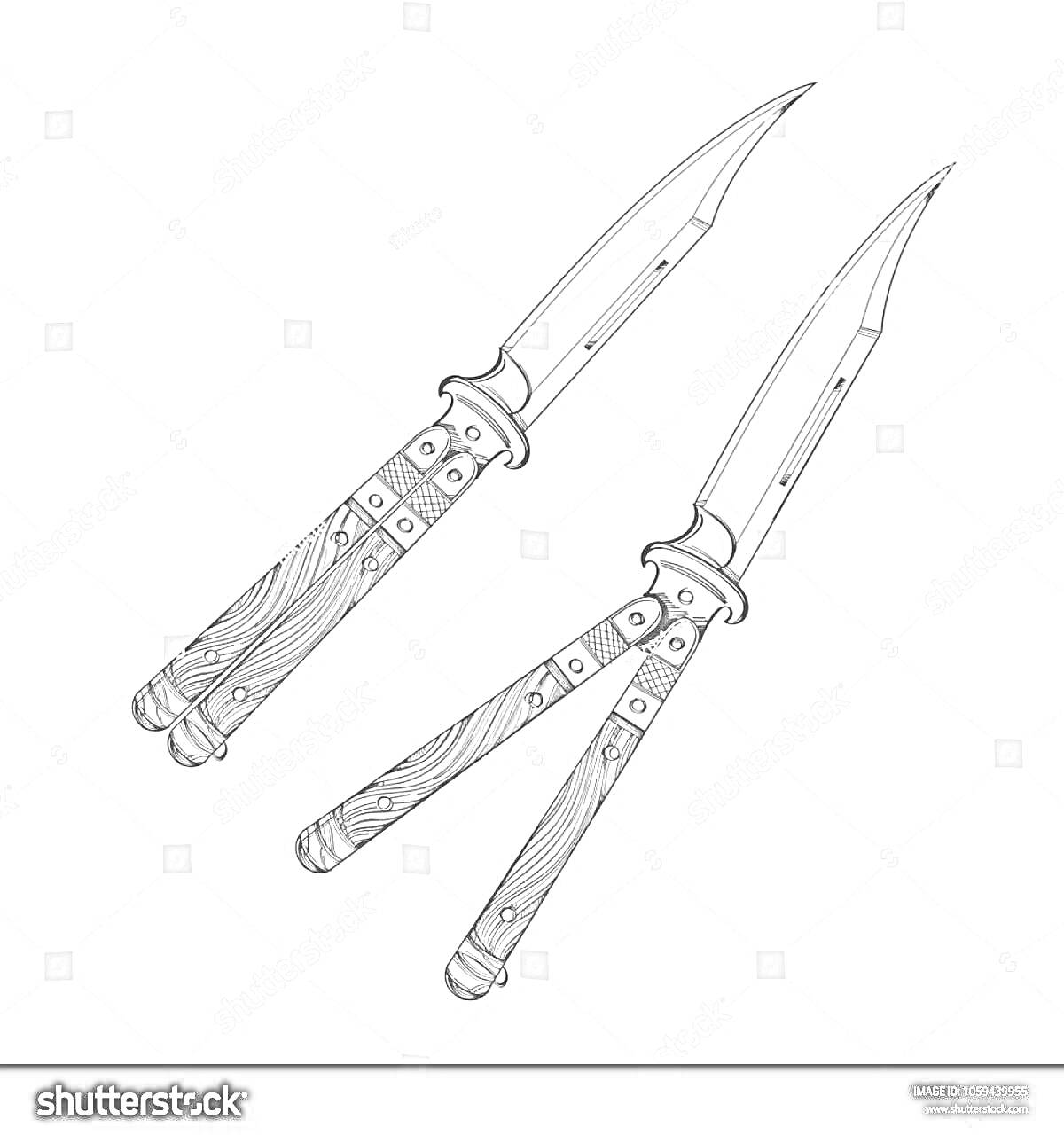 На раскраске изображено: Оружие, Рукоятка, Нож