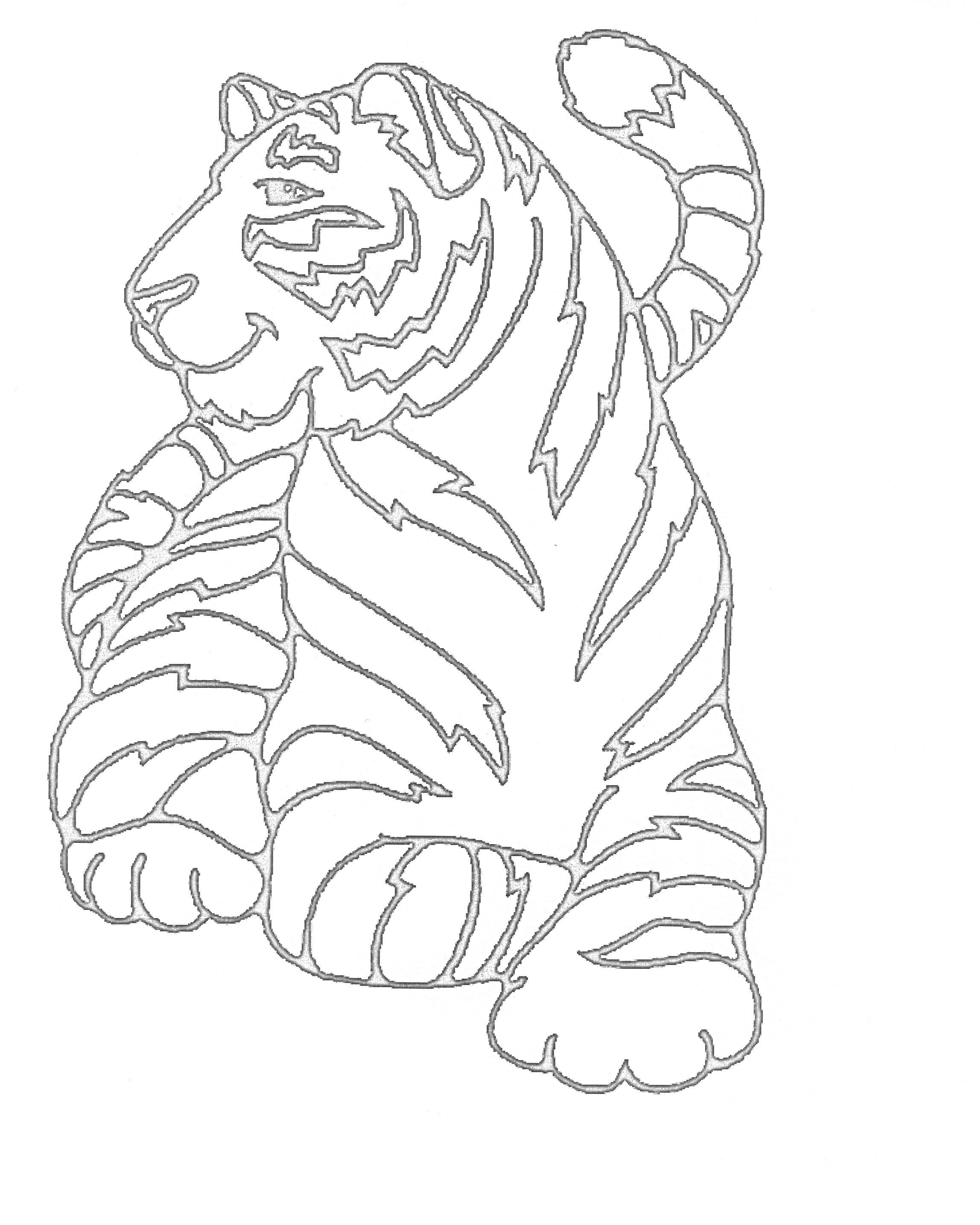 На раскраске изображено: Животные, Хвост