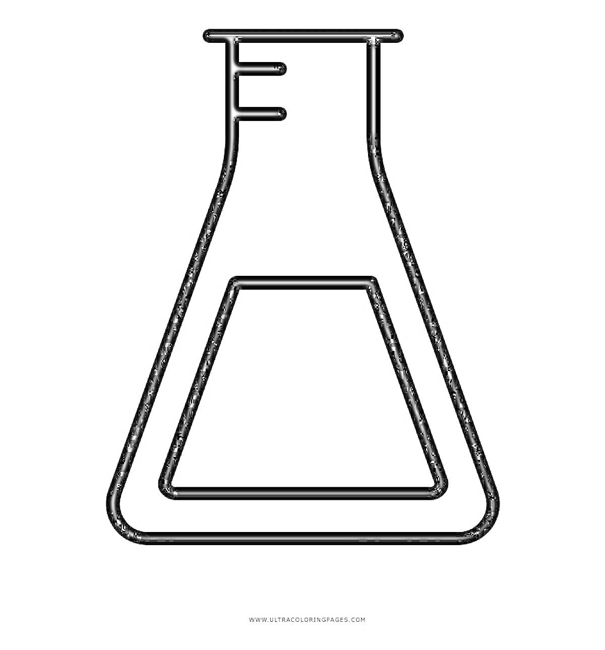 Раскраска Колба Эрленмейера с мерной шкалой