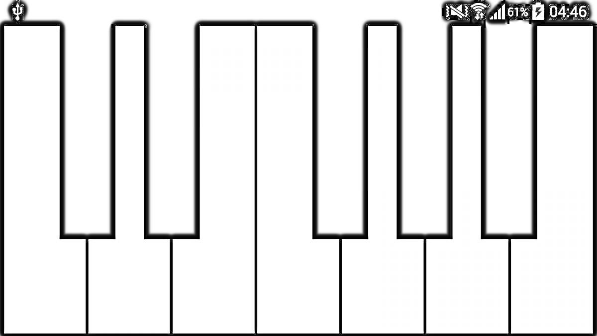 Раскраска Раскраска: клавиши пианино на черном фоне с изображением белых и черных клавиш