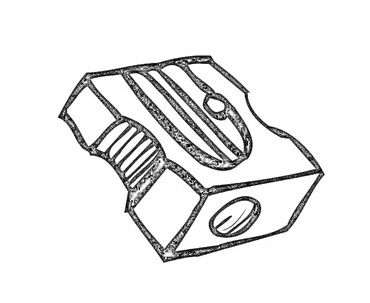 Раскраска Точилка для карандашей с винтом для фиксации лезвия
