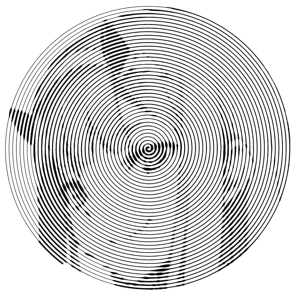 Раскраска Спиральная раскраска с изображением двух человек
