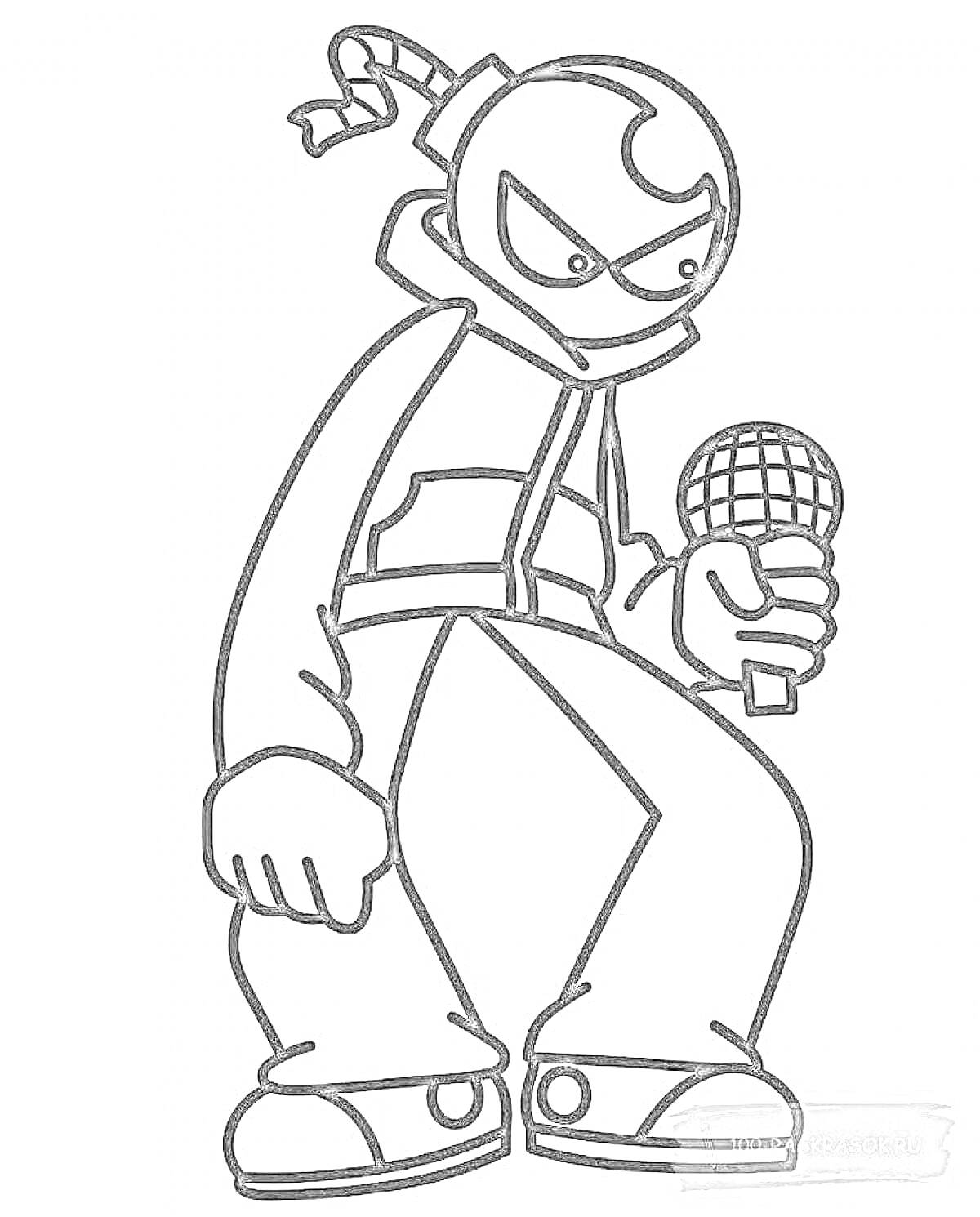 На раскраске изображено: Микрофон, Игра, Пение, Музыка