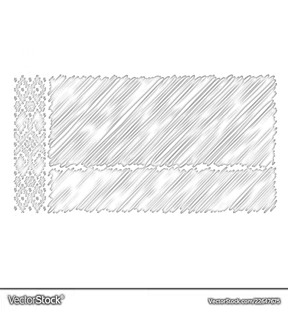 Раскраска Раскраска белорусского флага с традиционным орнаментом для детей