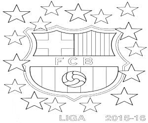 На раскраске изображено: Барселона, Футбол, Звезды
