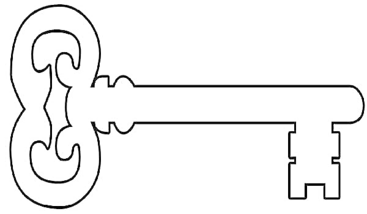 контур старинного ключа