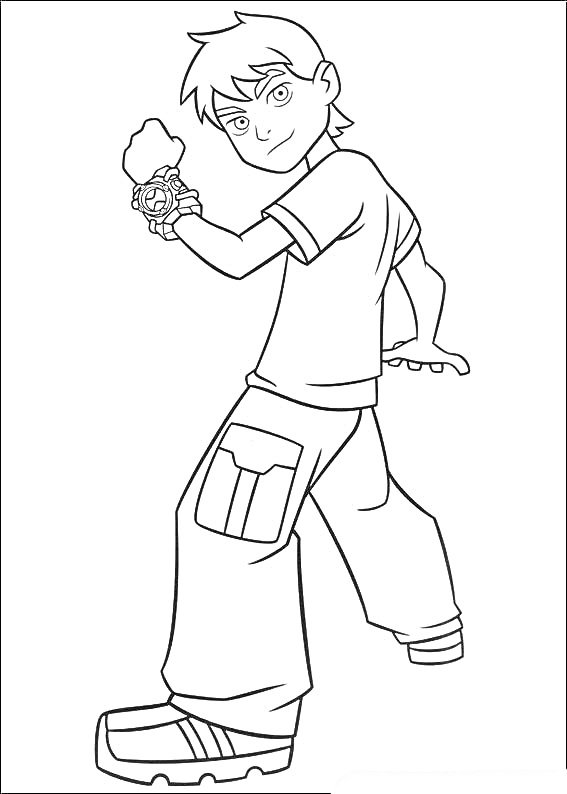 Мальчик с часами-амулетом на руке и в спортивной одежде