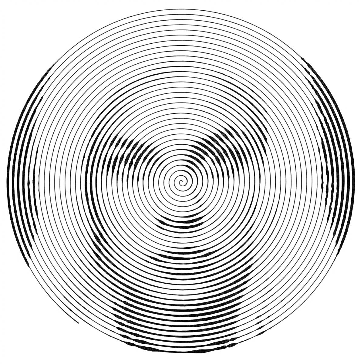 На раскраске изображено: Спираль, Минимализм, Графика, Оптическая иллюзия