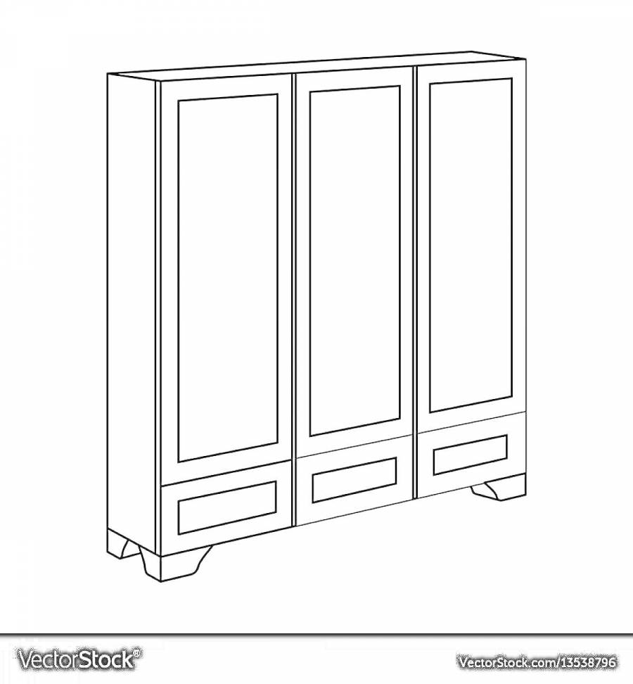 Шкаф раскраска для детей 3 4 лет