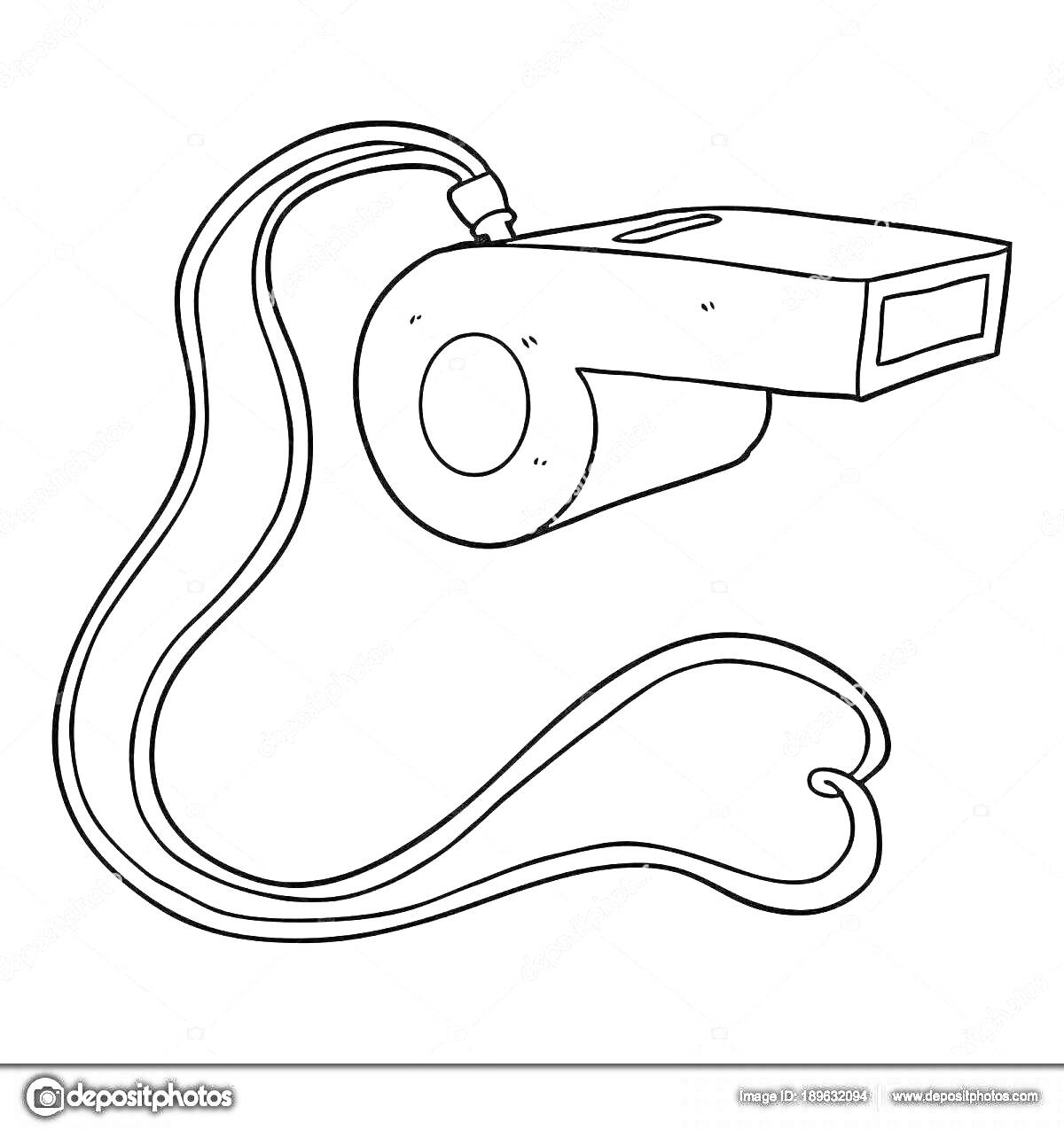 Раскраска Свисток с ремешком