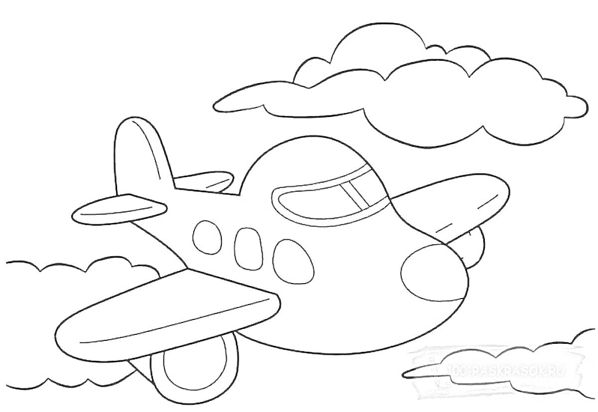 На раскраске изображено: Облака, 3-4 года, Воздушное судно, Самолеты