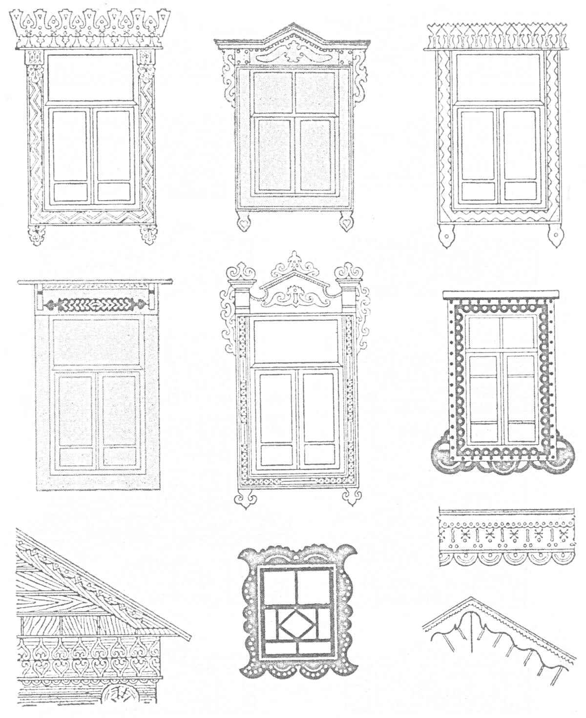 На раскраске изображено: Окна, Ставни, Резьба по дереву, Наличники, Узоры, Архитектура, Декор, Оформление, Русский стиль