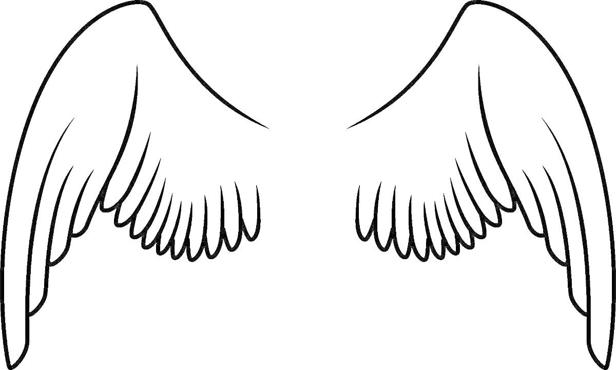 На раскраске изображено: Крылья, Ангел, Перья