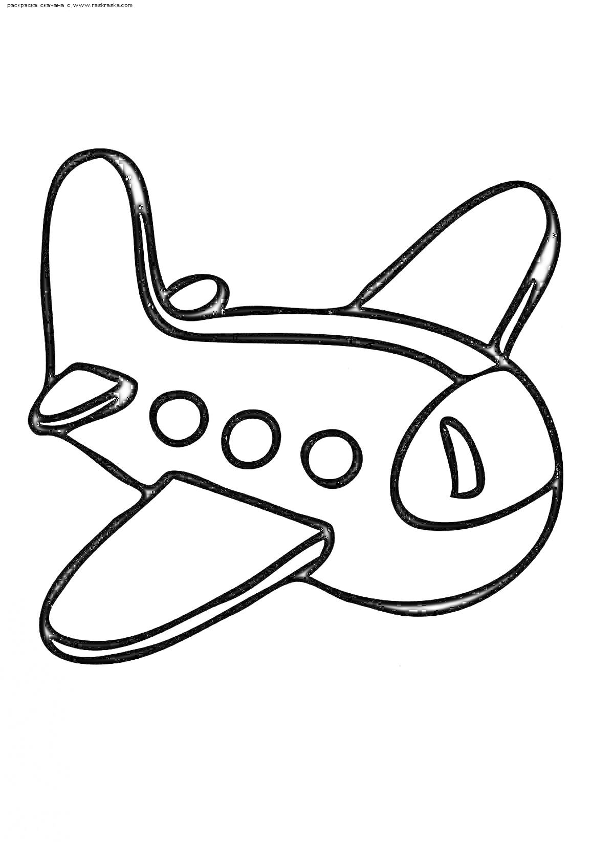 На раскраске изображено: Самолёт, Транспорт, Летательный аппарат, Буква С, Для детей