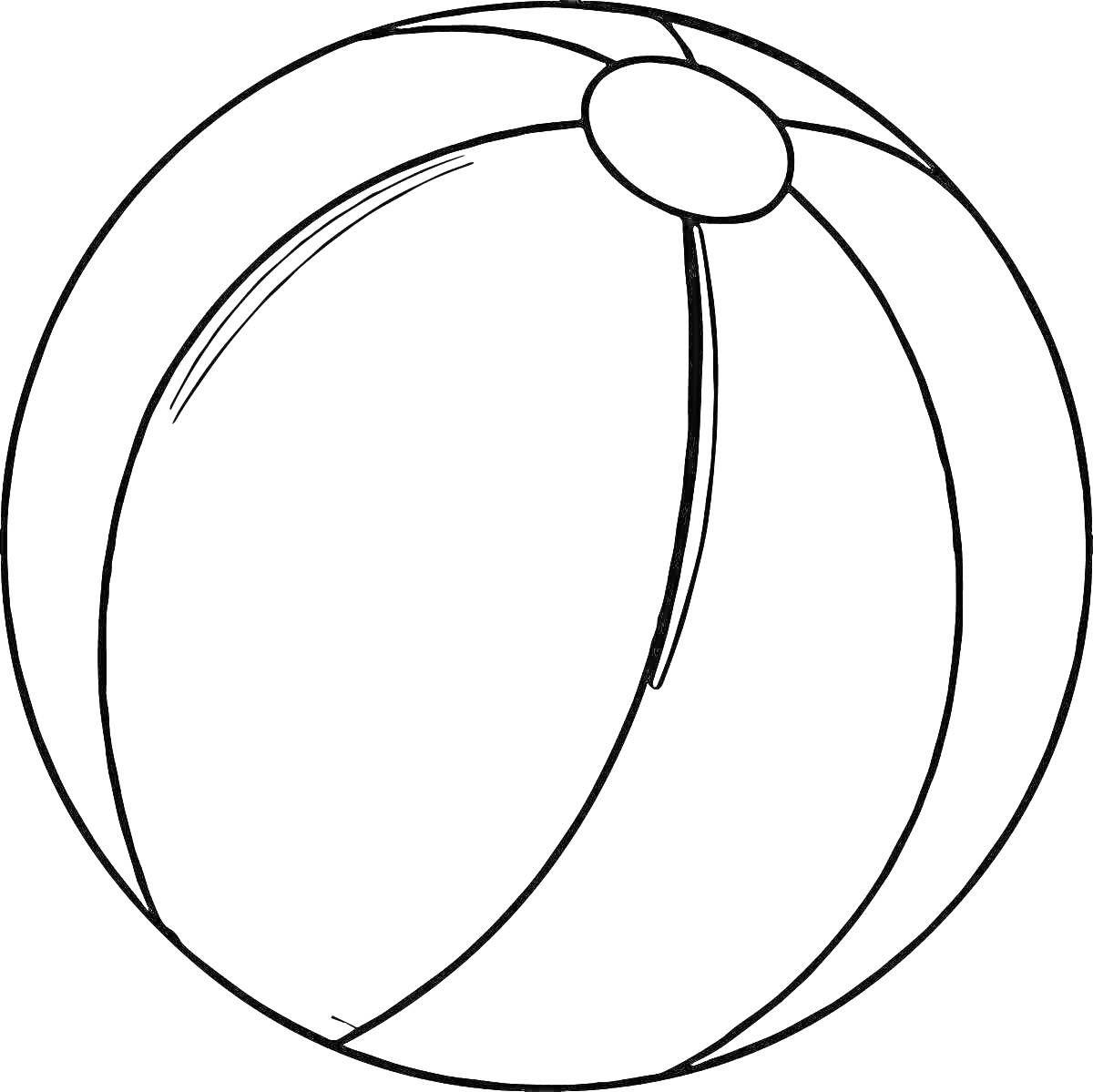 надувной мяч с полосами