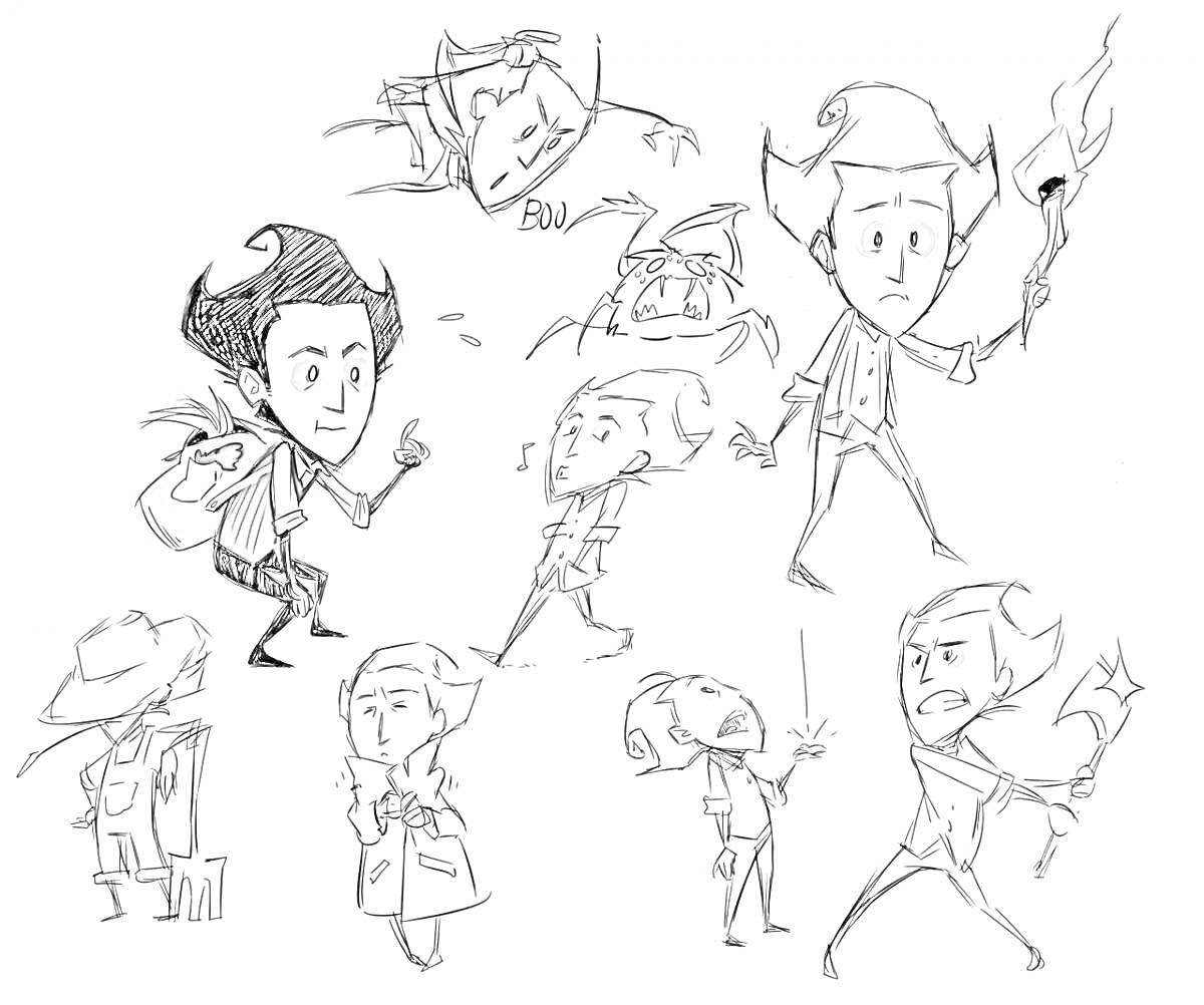 На раскраске изображено: Рюкзак, Кирка, Факел, Игра, Мультипликация