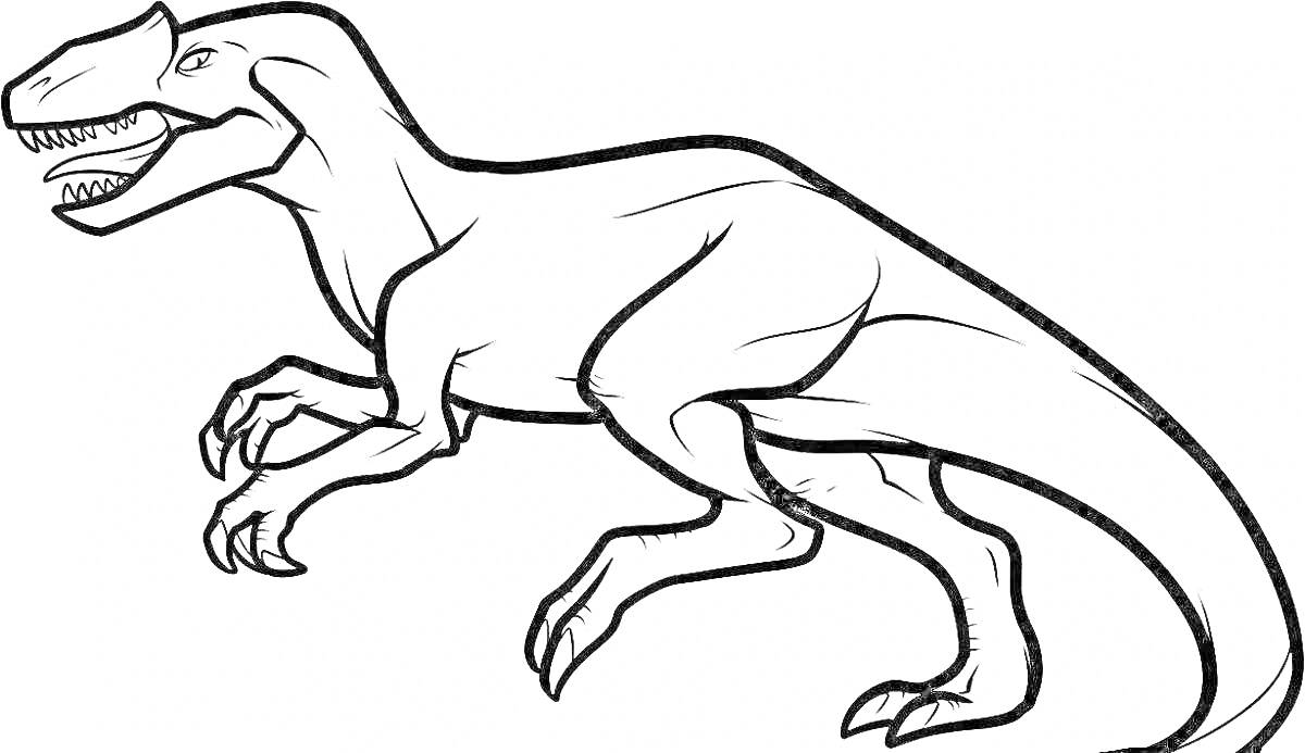 Аллозавр, стоящий на задних лапах