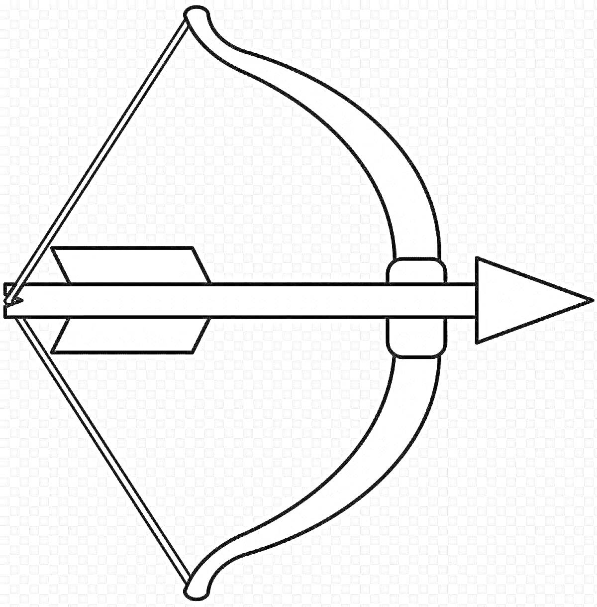 Раскраска Лук со стрелой