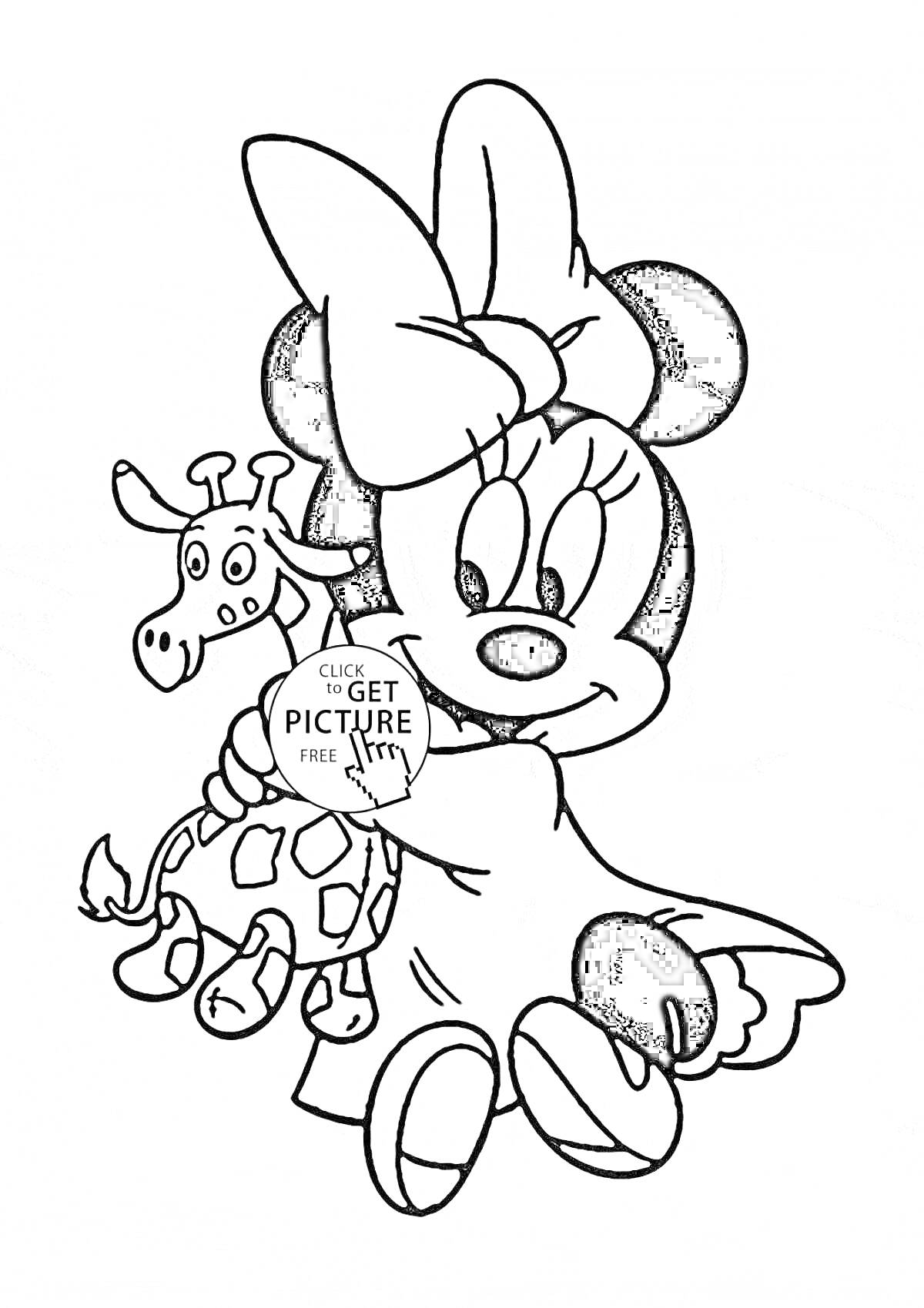 На раскраске изображено: Микки Маус, Девочка