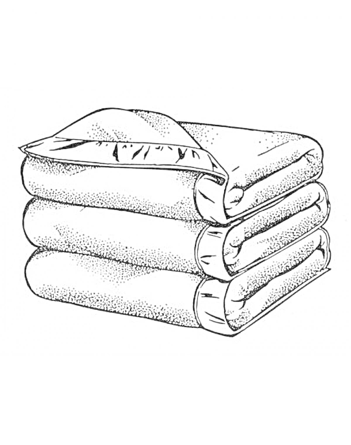На раскраске изображено: Ткань, Одеяло, Постель, Текстиль