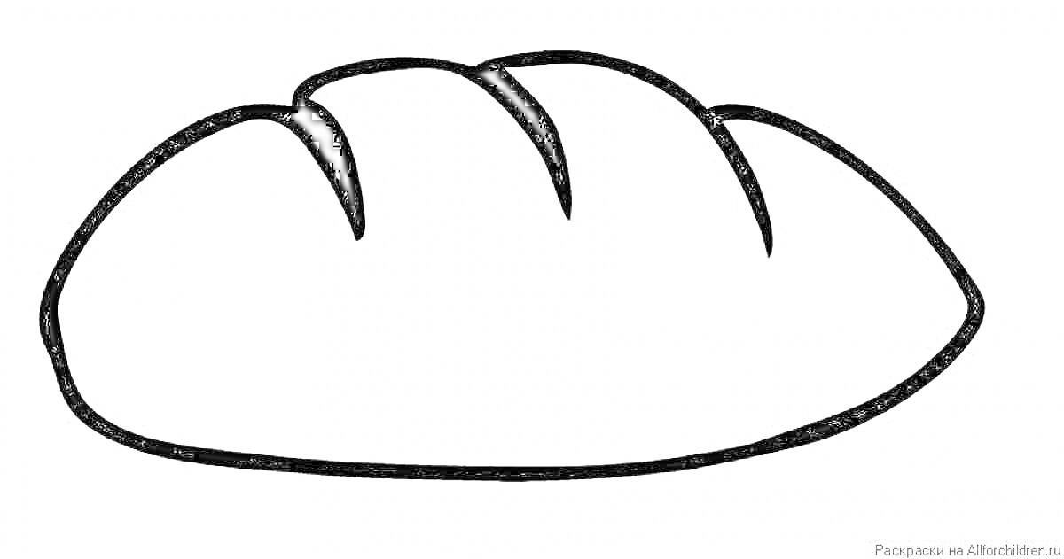 Раскраска Раскраска с изображением пирожка с разрезами на верхушке