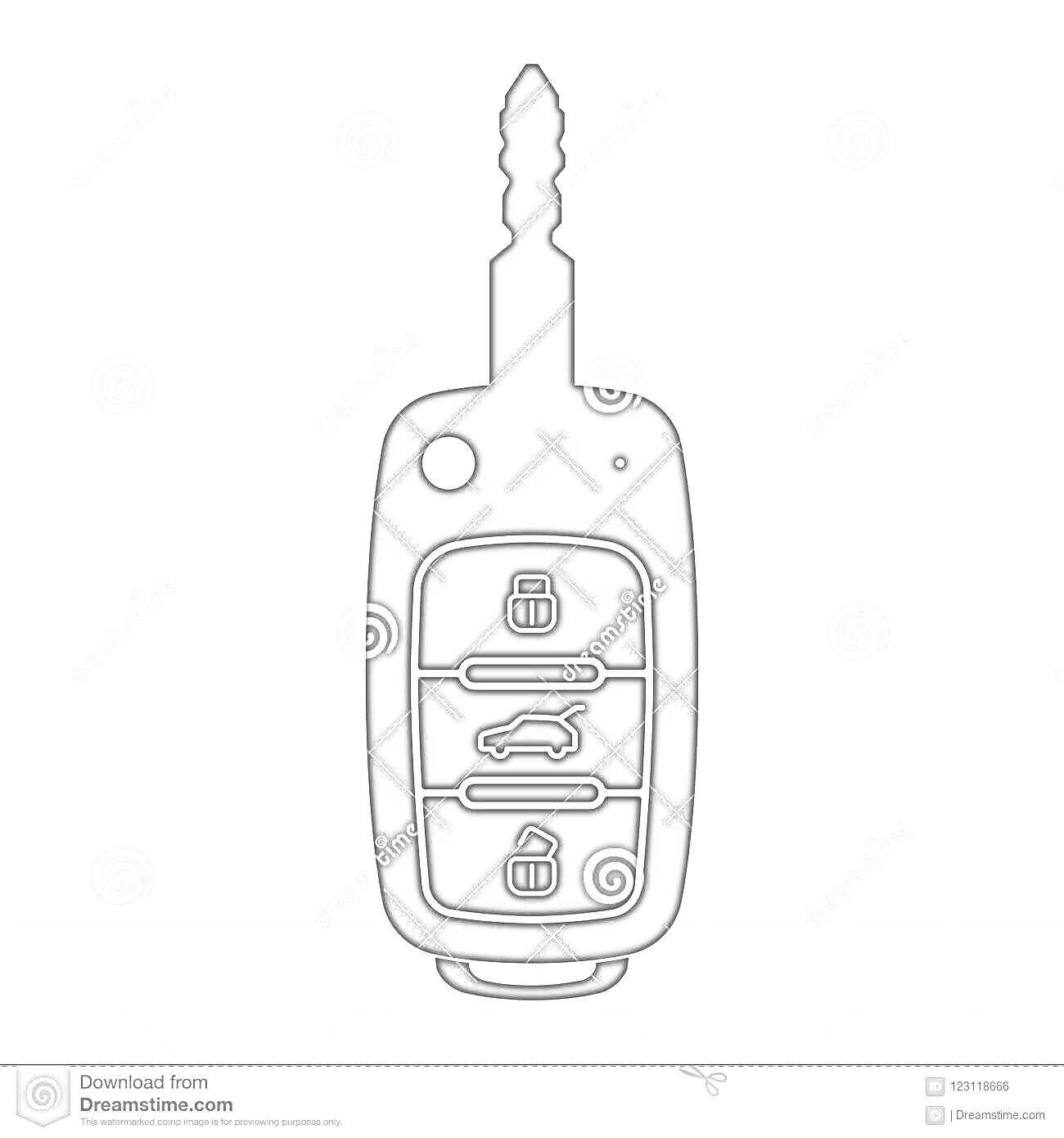 На раскраске изображено: Ключ, Кнопки, Багажник, Управление, Транспорт