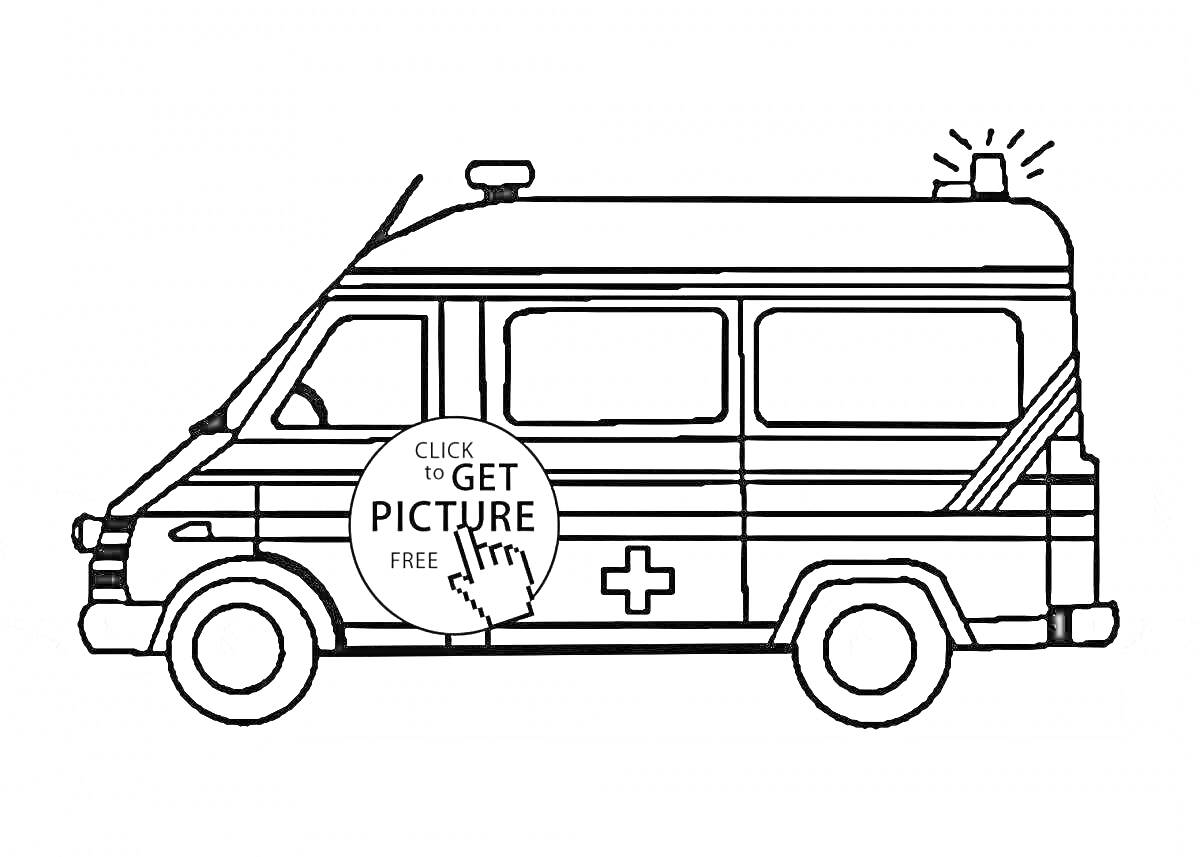 На раскраске изображено: Скорая помощь, Транспорт, Крест, Колёса, Цветная книга, Медицинская помощь