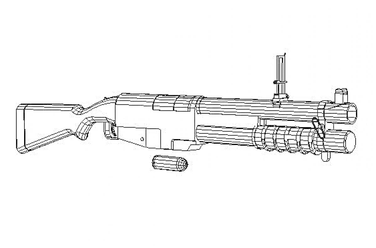 На раскраске изображено: Гранатомет, Оружие, Граната, Вооружение