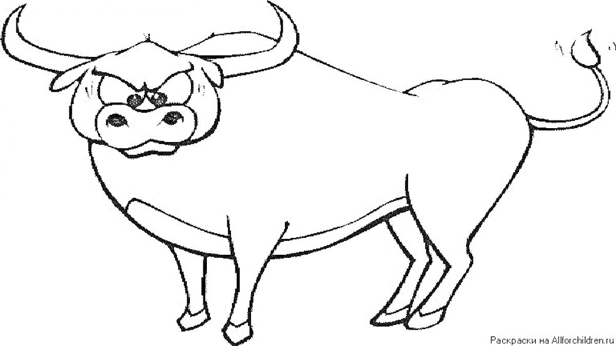 На раскраске изображено: Животные, Рога, Контурные рисунки