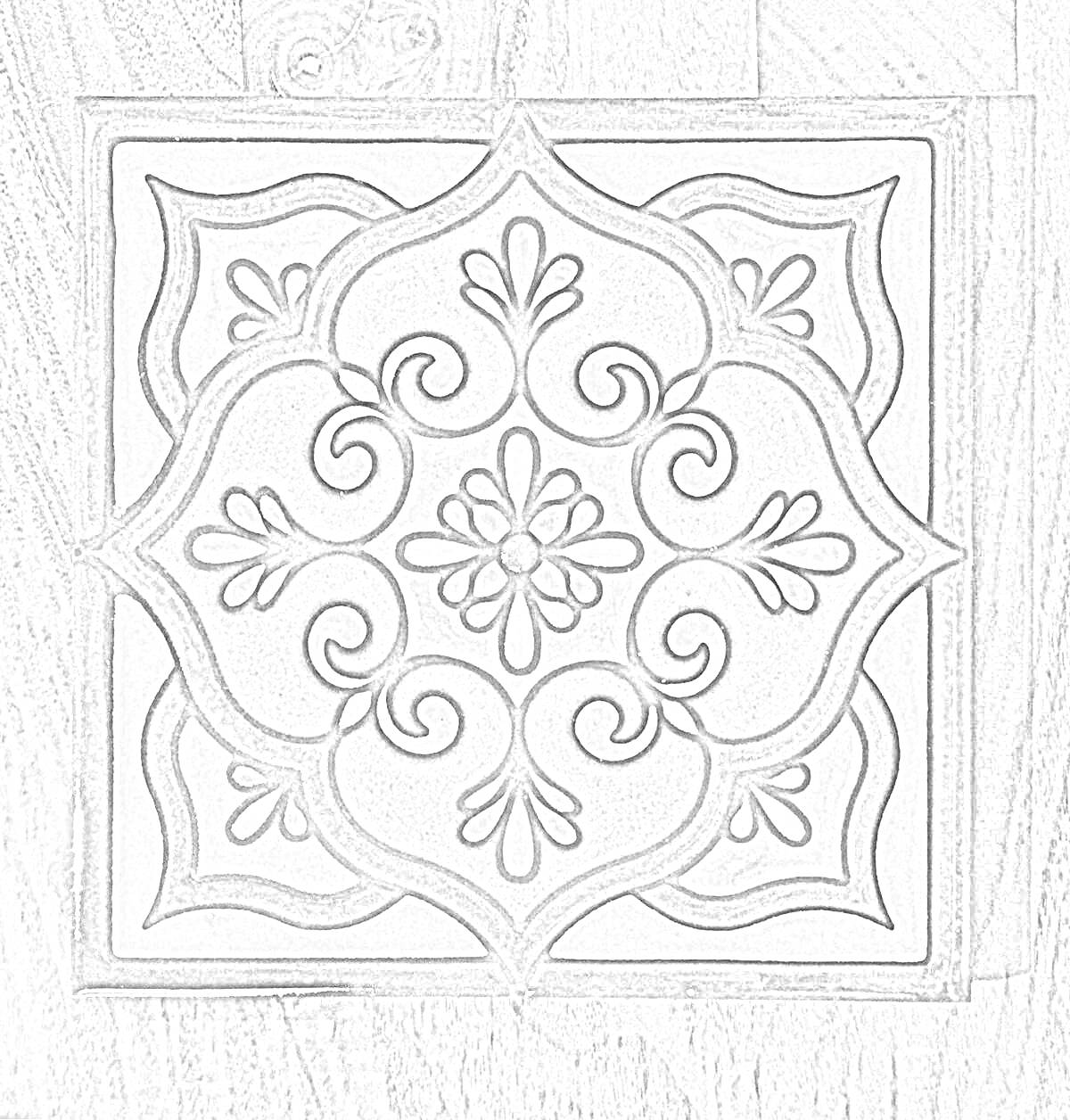 Раскраска Узоры на керамической плитке