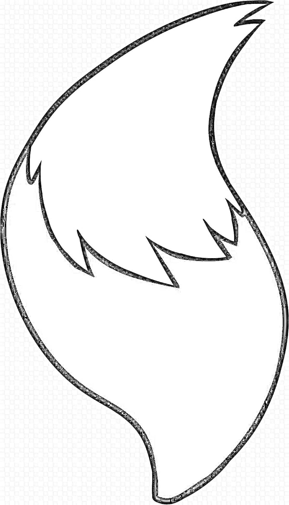 На раскраске изображено: Хвост, Лиса, Белый, Животные