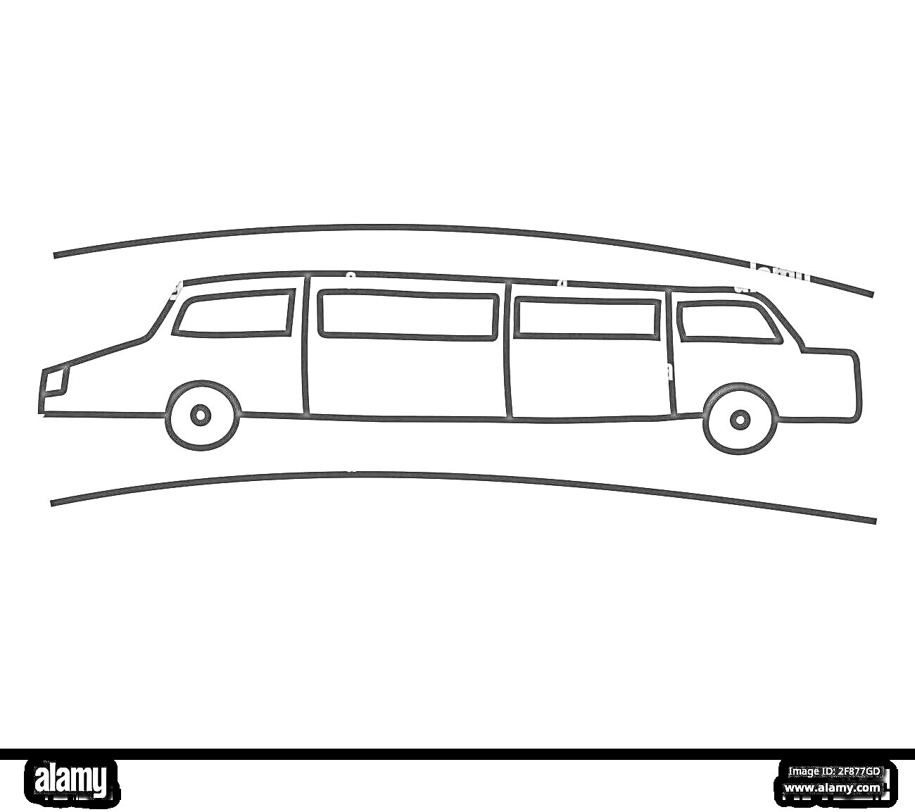 На раскраске изображено: Лимузин, Транспорт, Окна, Колёса