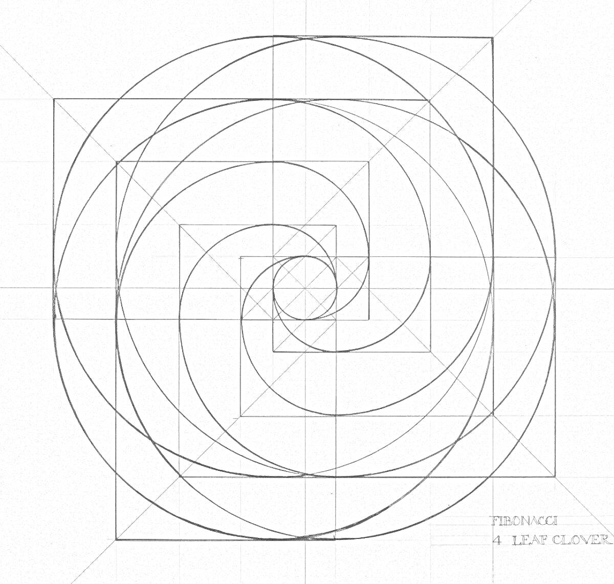На раскраске изображено: Спираль, Квадраты, Круги, Геометрические фигуры, Сетка, Абстракция, Математика