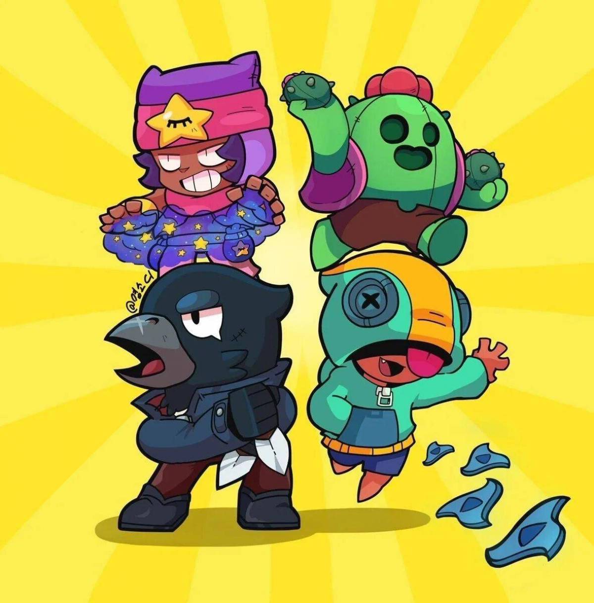 Как нарисовать поко из игры brawl stars