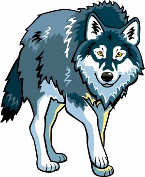 Раскраска волк для детей #15 #1195