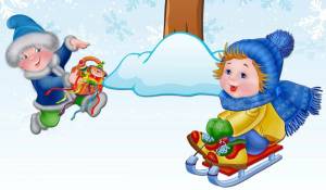 Раскраска для детей зимние забавы #8 #2732