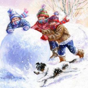 Раскраска для детей зимние забавы #9 #2733