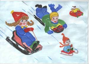 Раскраска для детей зимние забавы #18 #2742