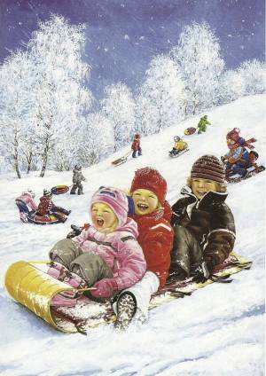 Раскраска для детей зимние забавы #19 #2743