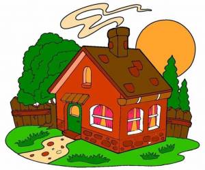 Раскраска домик для детей #2 #3124