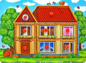 Раскраска домик для детей #27 #3149